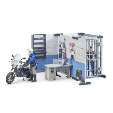 Bruder 62732 BWorld Policajná stanica s motorkou, 1:16