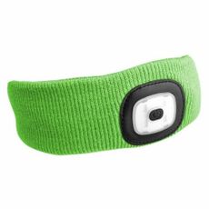 Sixtol Čelenka s čelovkou 180lm, nabíjacia, USB, uni veľkosť, bavlna/PE, fluorescenčná zelená