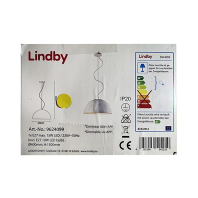 Lindby - LED RGB Stmievateľný luster na lanku CAROLLE LED/10W/230V