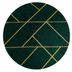 Dywany Łuszczów Kusový koberec Emerald geometric 1012 green and gold kruh - 200x200 (priemer) kruh cm