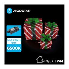 Aigostar- LED Vonkajšia vianočná dekorácia 3,6W/31/230V 6500K 20/25/30cm IP44 darčeky