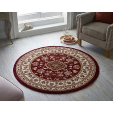 Červený okrúhly koberec 133x133 cm Sherbone - Flair Rugs