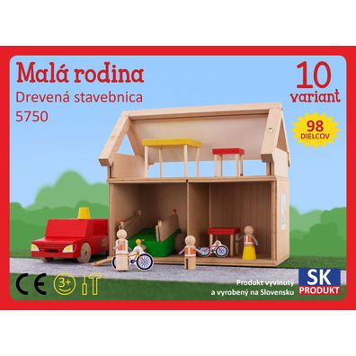Drevená stavebnica Malá rodina Moy Toy