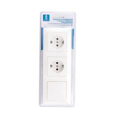 Aigostar - SADA 2x domová zásuvka so spínačom 2x16A/250V SCHUKO