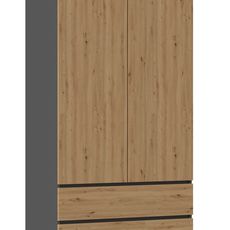 TP Living Šatní skříň MALWA I 90 cm antracit/dub artisan