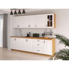 Kuchynská linka Stilo biela mat/artisan 260 bez dosku
