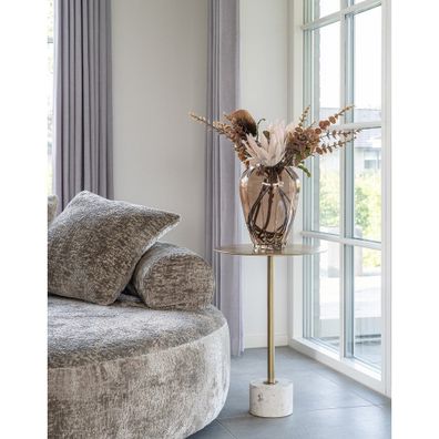 Kovový okrúhly odkladací stolík ø 41 cm Lecco – House Nordic