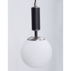 Biele/čierne závesné svietidlo so skleneným tienidlom ø 15 cm Hector – Squid Lighting