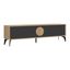 TV stolík v dekore duba v čierno-prírodnej farbe 180x51 cm Vae – Marckeric