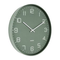 Zelené nástenné hodiny Karlsson Lofty, ø 40 cm
