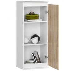 Vitrína CLP W 40 cm biela/dub sonoma