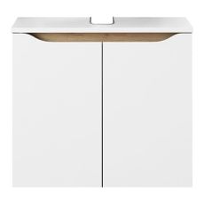 Biela nízka závesná skrinka bez umývadla 60x53 cm Set 857 – Pelipal