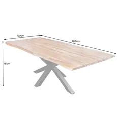 Jedálenský stôl MAMMUT 200 cm 35 mm sheeshamové drevo