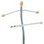 Nemý sluha 82646 NAT chróm/dub, 118 cm