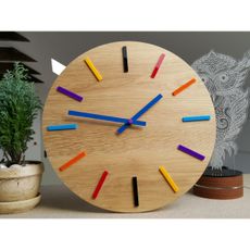 ModernClock Nástenné hodiny Colorfull hnedé