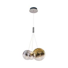 LED luster na lanku ENNA 3xG9/5W/230V 3000K dymový/zlatý