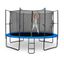 KLARFIT Rocketboy 366, 366 cm trampolína, vnútorná bezpečnostná sieť, široký rebrík, modrá
