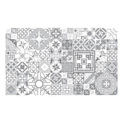 Súprava 60 nástenných samolepiek Ambiance Vintage Design Shade of Gray, 10 × 10 cm
