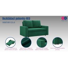Rozkladacia pohovka NEO - rovný bok - Kronos Sivá I