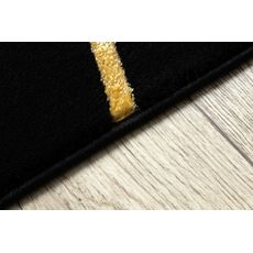 Dywany Łuszczów , AKCIA: 200x290 cm Kusový koberec Gloss 406C 86 geometric black/gold, čierna, chodba / predsieň