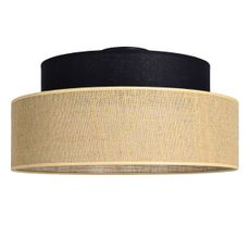 Stropné svietidlo BOHO 1xE27/60W/230V pr. 40 cm čierna/béžová