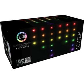 RGB Vianočná LED reťaz s diaľkovým ovládaním Cencúle 85 LED, 300 cm