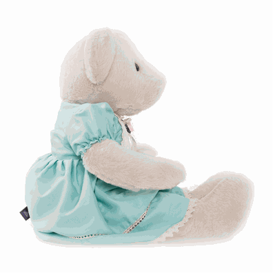 Plyšový medveď, smotanová/modrá, 65cm, MADEN GIRL TYP2