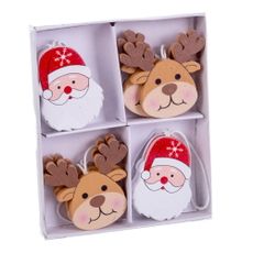 Drevené vianočné ozdoby v súprave 8 ks 5 cm Figures – Casa Selección