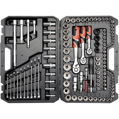 Gola sada s kľúčmi 1/2", 3/8" a 1/4", 120 dielov - YT-38801