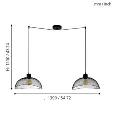 Eglo 43306 - Luster na lanku POMPEYA 2xE27/60W/230V pavúk