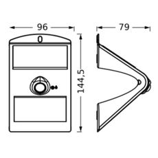 Ledvance- LED Solárne nástenné svietidlo so senzorom BUTTERFLY LED/1,5W/3,7V IP65