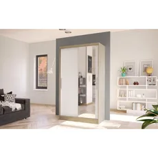 Šatníková skriňa COSTA VI šírka 100 cm Dub sonoma/biela