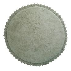 Zelený umývateľný ručne tkaný bavlnený okrúhly koberec ø 110 cm Perla Olive – Nattiot