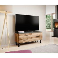 CAMA MEBLE Lotta 120 1D2S tv stolík dub wotan / čierna