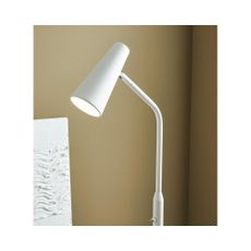 Biela stojacia lampa Markslöjd Crest, výška 145 cm