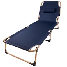 Skladacia turistická poľná posteľ kanada 193 cm námornícka modrá