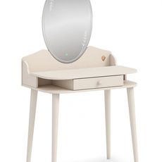 Toaletný stolík so zrkadlom a osvetlením beauty - béžová
