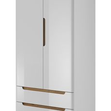 Piaski Šatní skříň Nordi 80 cm bílá/dub Riviéra