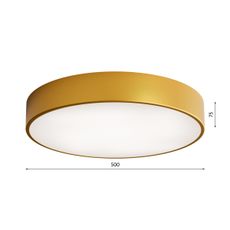 Stropné svietidlo so senzorom CLEO 4xE27/24W/230V pr. 50 cm zlatá