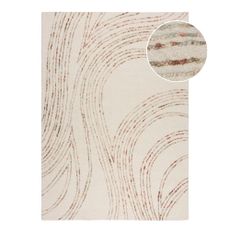 Oranžovo-krémový vlnený koberec 80x150 cm Abstract Swirl – Flair Rugs