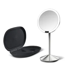 Kozmetické zrkadlo s osvetlením/zväčšovacie (10x) ø 12 cm Travel – simplehuman