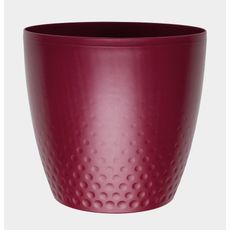 Plastia Plastový kvetináč Perla 16 cm, vínová, Plastia, pr. 16 cm