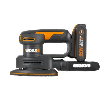 Akumulátorová vibračná brúska WORX Orange WX822 - 20V, 1x2.0Ah - Powershare