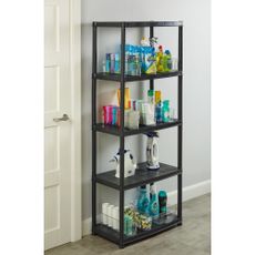 Čierny plastový úložný regál 71x170 cm – Addis