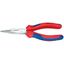 KNIPEX 25 05 160 Polkruhové kliešte s čepeľami pre rádiotechniku 160 mm - chrómované, viaczložkové puzdrá