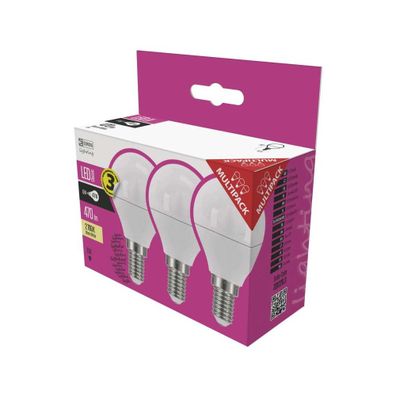 Súprava 3 LED žiaroviek EMOS Classic Mini Globe Warm White, 5W E14
