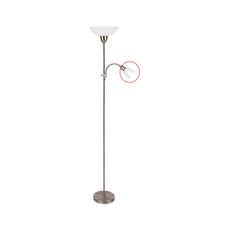 Rabalux 4067 - Náhradné sklo k stojacej lampe DIANA E14 malé biela