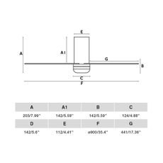 FARO 33832 - Stropný ventilátor MINI PUNT TUB S biela pr. 90 cm + DO