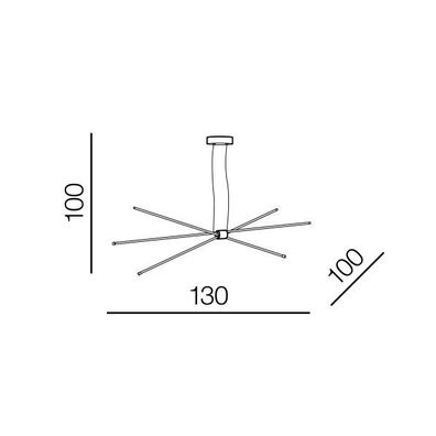 Azzardo AZ3135 - LED Luster na lanku JAX LED/33W/230V