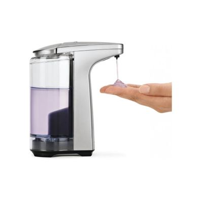 Sivý automatický kovový dávkovač mydla 237 ml - simplehuman
